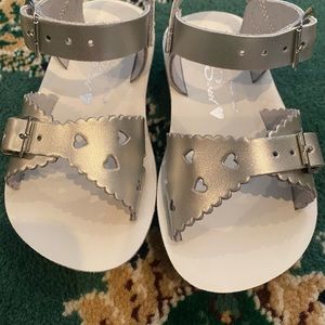 Salt Water Sandals Silver toddler size 6 sandals